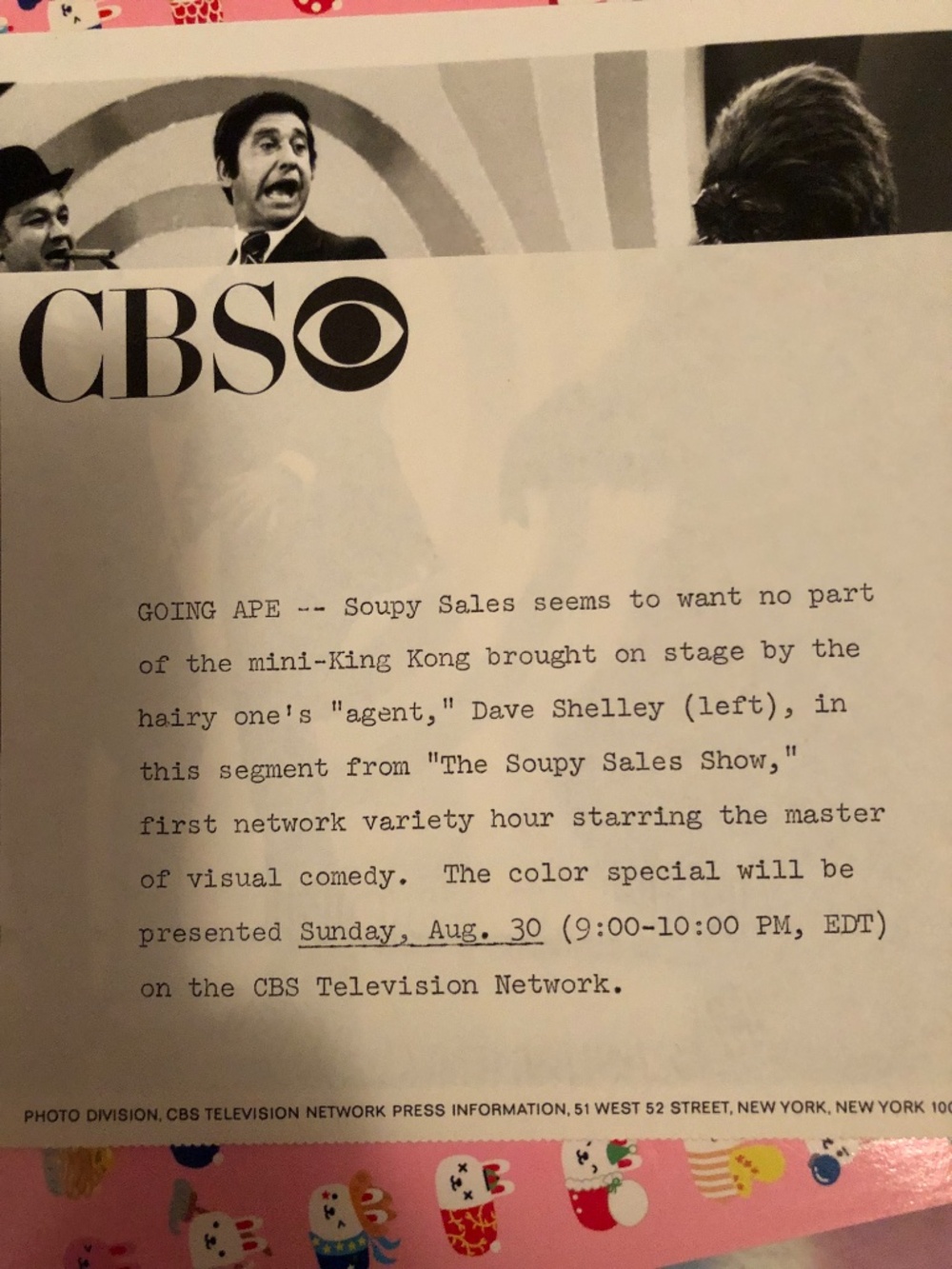 Soupy sales show autograph  CBS hand signed - Picture 9 of 12